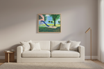 62.8 x 50 cm, MATTE CANVAS ON STRECHER FRAME ,BASEL 15mm,MAPLE NATURAL park