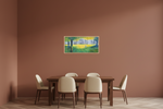 87.5 x 40 cm, MATTE CANVAS ON STRECHER FRAME ,BASEL 15mm,MAPLE NATURAL triptih park
